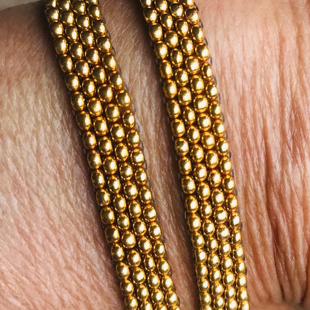 Gold Double wrap bracelet and/or choker